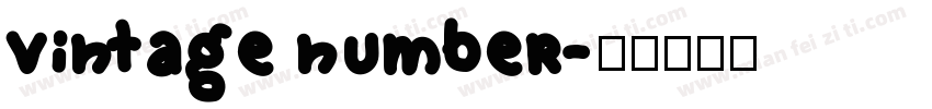vintage number字体转换